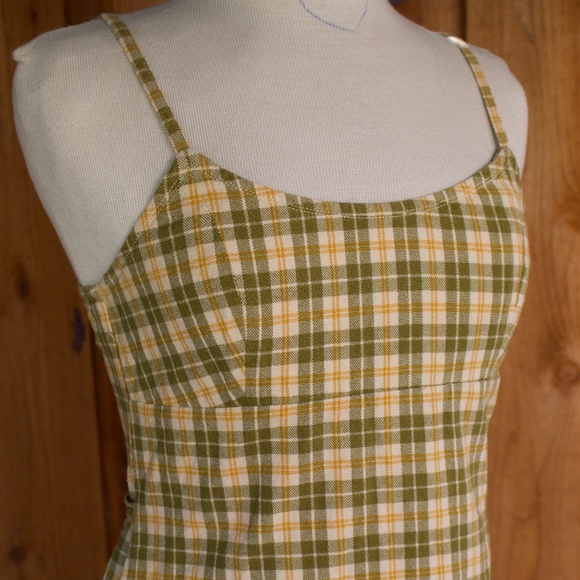 John Galt 100% Cotton Plaid Flannel 90's Style Mini Dress - Picture 10 of 17